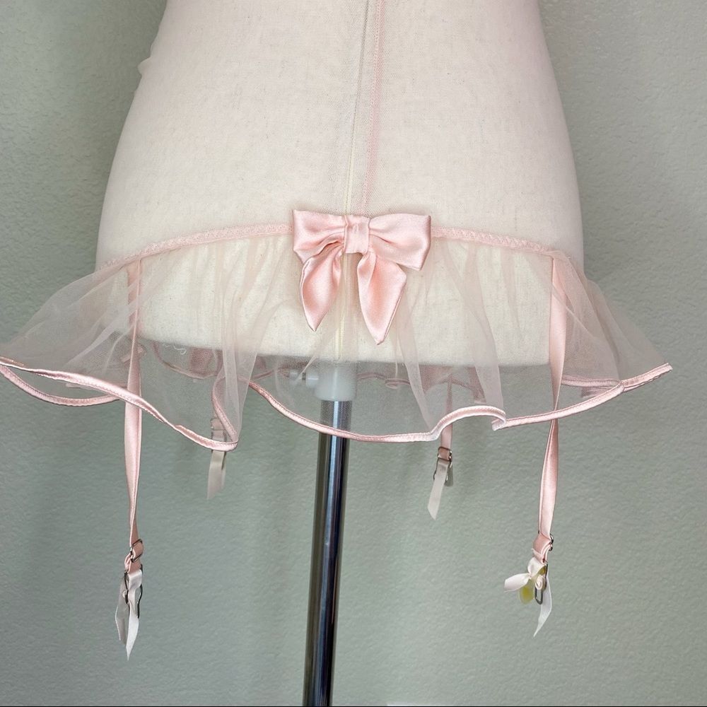 COPY - NWOT Victoria’s Secret 34B Pink Mesh Rhinestone Embellished Lingerie - Picture 9 of 11